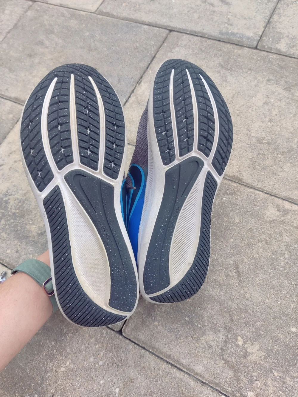 Nike Gray and Blue  Running Shoes